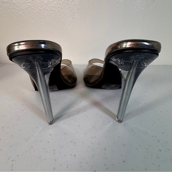 Cape Robbin Barbara-Anne Smoke Clear Stiletto Mules High Heels Size 7 NIB - Picture 4 of 16